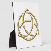Plaque Photo Symbole de la Sainte Trinité "3D" d'or 2 (Côté)