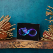 Plaque Photo Symbole de Neon Infinity par Glowing Hummingbird (Côté)