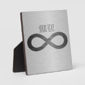 Plaque Photo Symbole d'infini sur la texture métallique de Faux (Recto)