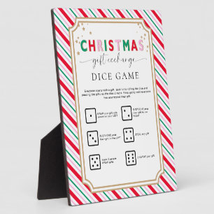 Plaque Photo Symbole du jeu d'échange de cadeaux de Noël