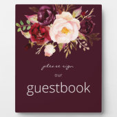 Plaque Photo Symbole Floral Bourgogne Marsala (Devant)