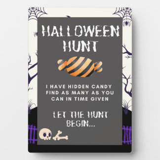 Plaque Photo SYMBOLE Halloween Candy Hunt