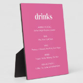 Plaque Photo Symbole moderne rose vif Fille Boissons (Côté)