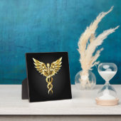 Plaque Photo Symbole Polygonal Or Caduceus (Insitu)