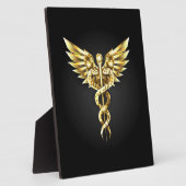 Plaque Photo Symbole Polygonal Or Caduceus (Côté)