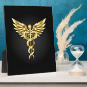 Plaque Photo Symbole Polygonal Or Caduceus (Côté)