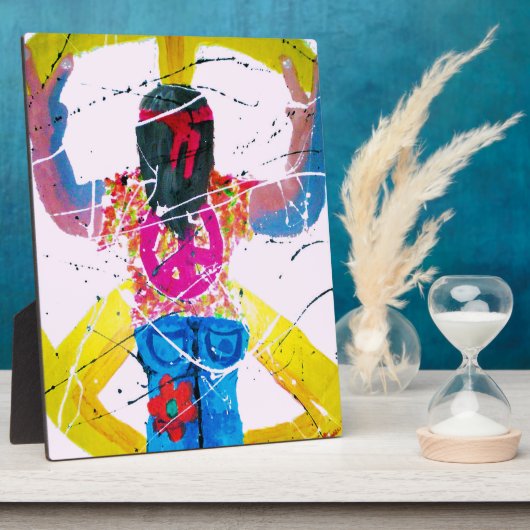 Plaque Photo SYMBOLE super DE LA PAIX Hippie (Côté)