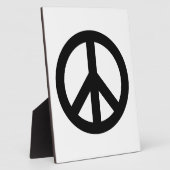 PLAQUE PHOTO SYMBOLE SYMBOLE DE LA PAIX BLANC NOIR (Côté)