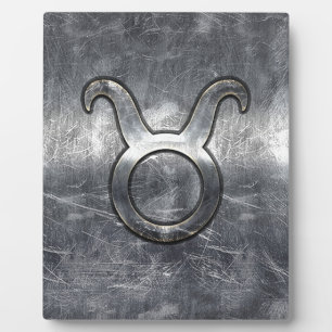 Plaque Photo Symbole Taurus Zodiaque en Grunge Style désossé