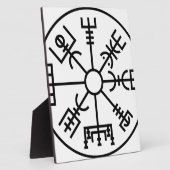 Plaque Photo Symbole viking vegvisir Norse Shield Odin (Côté)