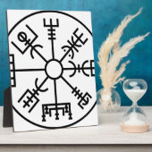 Plaque Photo Symbole viking vegvisir Norse Shield Odin (Côté)