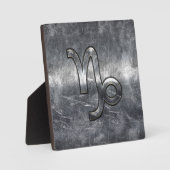 Plaque Photo SYMBOLE Zodiaque Capricorne Décor en acier désossé (Recto)