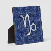 Plaque Photo SYMBOLE Zodiaque Capricorne sur Camo numérique ble (Recto)