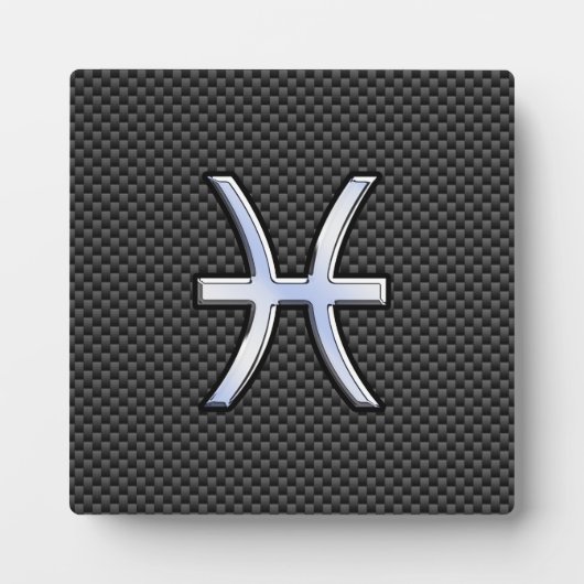 Plaque Photo Symbole zodiaque Pisces sur l'impression de fibre (Devant)