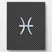 Plaque Photo Symbole zodiaque Pisces sur l'impression de fibre (Devant)