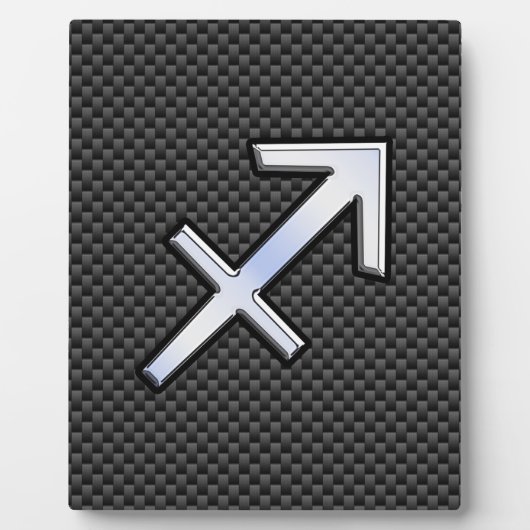 Plaque Photo Symbole zodiaque Sagittarius Fibre de charbon de b (Devant)