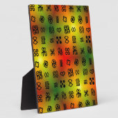 Plaque Photo Symboles Adinkra Aux Couleurs Africaines (Côté)