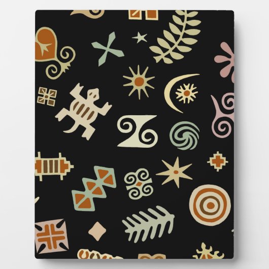 Plaque Photo Symboles africains Adinkra (Devant)