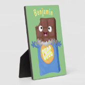 Plaque Photo Sympa chocolat chocolat bonbon bar personnage de d (Côté)