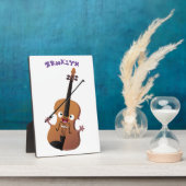 Plaque Photo Sympa drôle violon personnage de dessin animé (Côté)