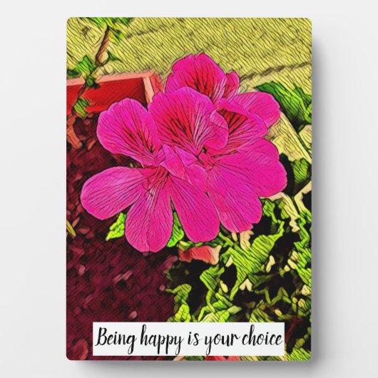 Plaque Photo Symphonie du jardin florissant (Devant)