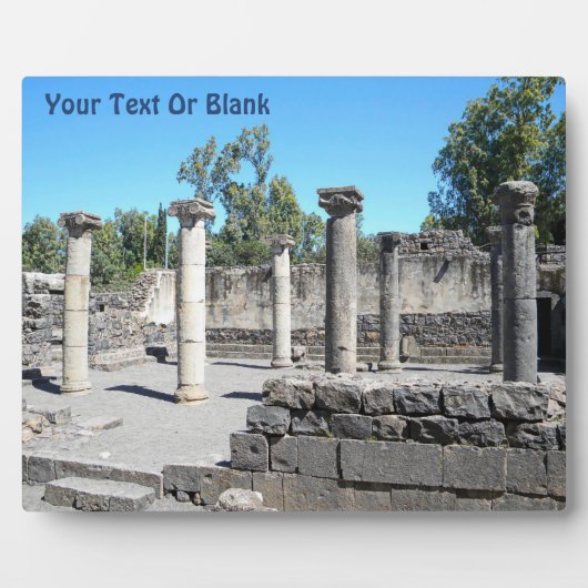 Plaque Photo Synagogue du Golan Katzrin (Devant)