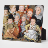 Plaque Photo T33337 Portrait d'une mère avec ses huit enfants (Côté)
