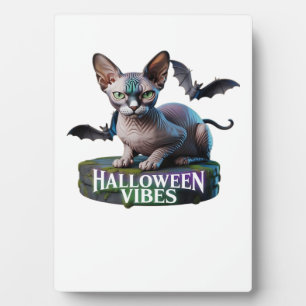 Plaque Photo T-shirt classique aura Halloween chat Sphynx mysti