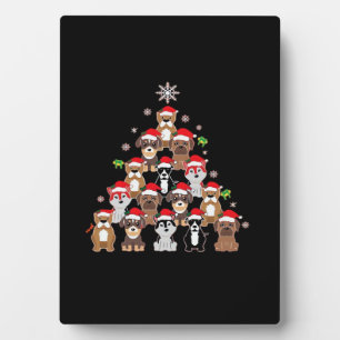Plaque Photo T-shirt classique de Noël pour chien