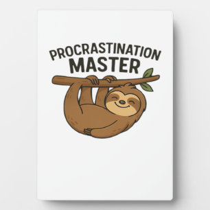 Plaque Photo T-Shirt Classique Maître de Procrastination