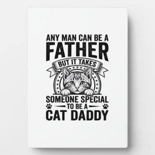 Plaque Photo T-Shirt D avec citation de Papa Chat gravure vinta