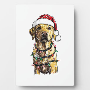 Plaque Photo T-shirt de Noël avec des chiens Labrador Retriever