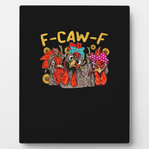 Plaque Photo T-shirt F-Caw-F Poulet Hommes Femmes Drôle F-Caw-F