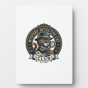 Plaque Photo T-shirt graphique Mystère Détective Chat - Mystère