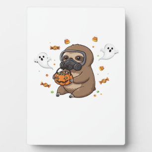 Plaque Photo T-Shirt Oversized Halloween Chibi Sloth Hazmat
