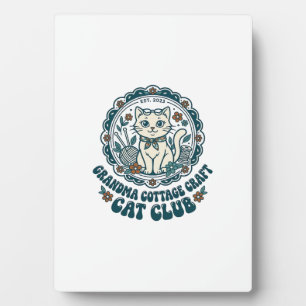 Plaque Photo T-shirt pour grand-mère amateur de chat et d'artis