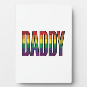 Plaque Photo T-Shirt Typographie Fierté Papa Arc-en-Ciel Vintag
