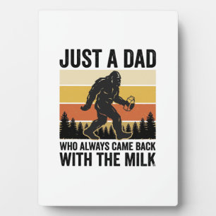 Plaque Photo T-shirt vintage drôle Papa est revenu avec le lait