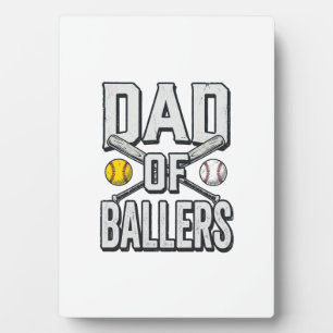 Plaque Photo T-shirt vintage pour papa de joueurs de softball e