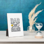 Plaque Photo T-shirt vintage pour papa de joueurs de softball e (Côté)