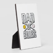 Plaque Photo T-shirt vintage pour papa de joueurs de softball e (Côté)