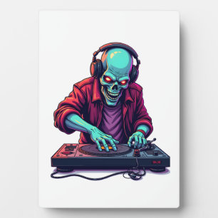 Plaque Photo T-shirt Zombie DJ � Festival de musique Halloween