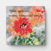 Plaque Photo Table basse avec toile : Fleur de cactus (Devant)
