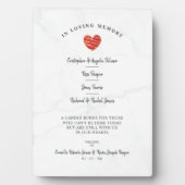 Plaque Photo Table commémorative de famille pour noces de marbr (Devant)