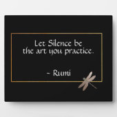 Plaque Photo Table de citation de silence Rumi (Devant)