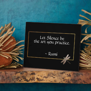 Plaque Photo Table de citation de silence Rumi