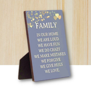 Plaque Photo Table de déco Family Love Home