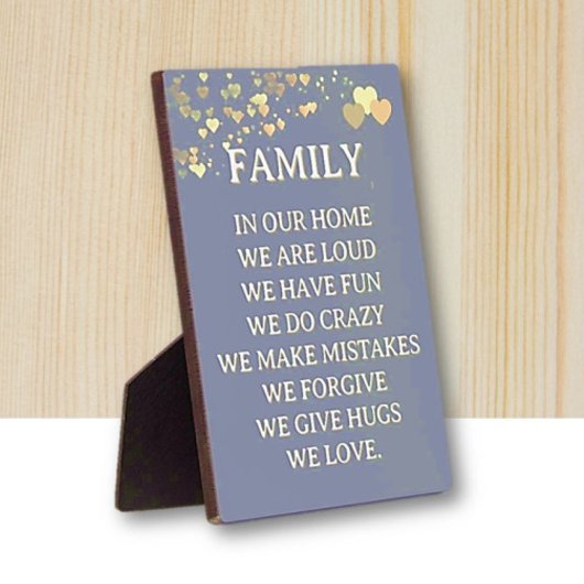 Plaque Photo Table de déco Family Love Home