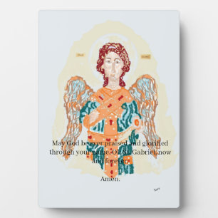 Plaque Photo Table Easel & Canvas : Archange Gabriel, prière