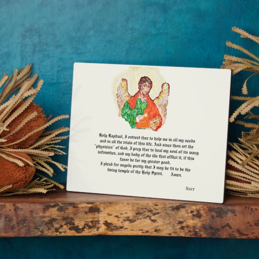 Plaque Photo Table Easel & Canvas : Archange, Raphael (Côté)